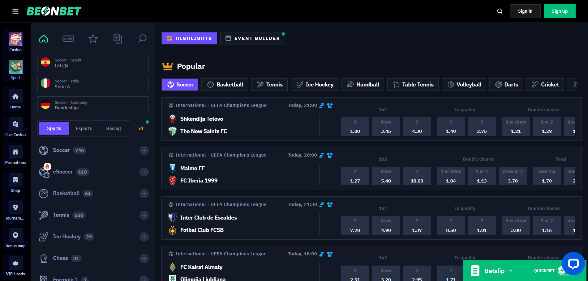 Sports Betting at TenoBet (formerly TenBet)