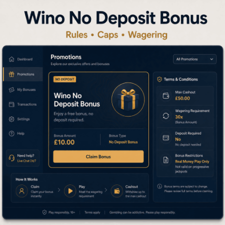 Wino Casino No Deposit Bonus