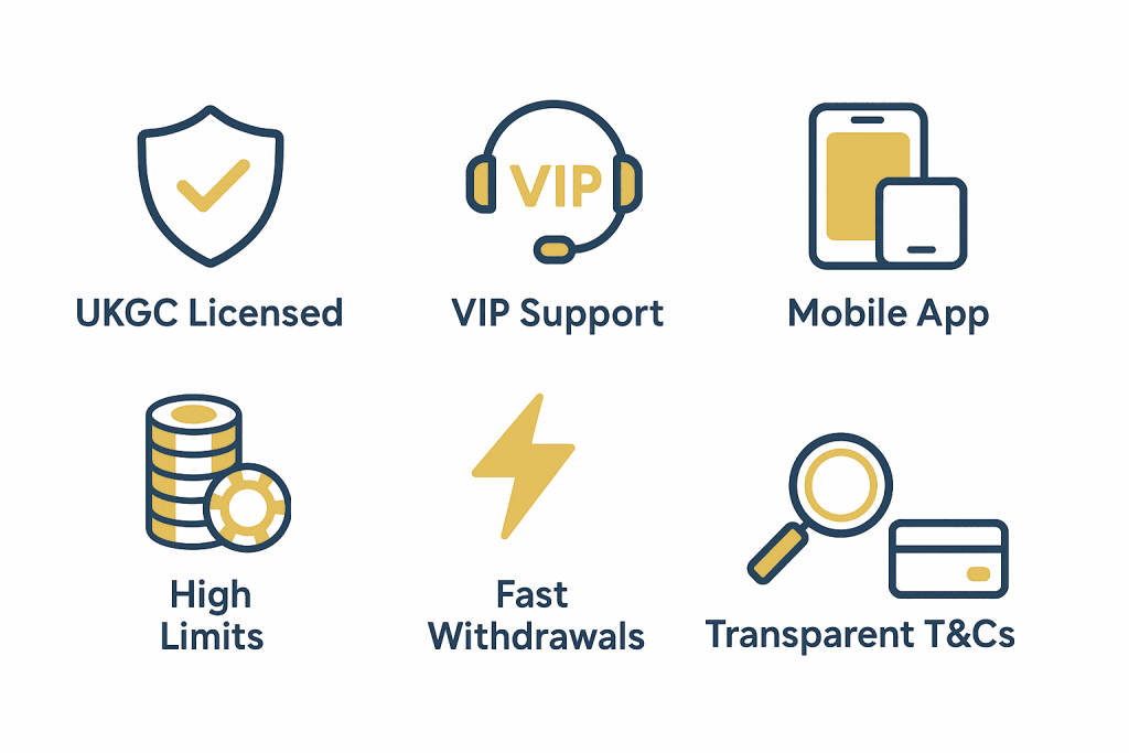 Key criteria for safe high roller bonus sites
