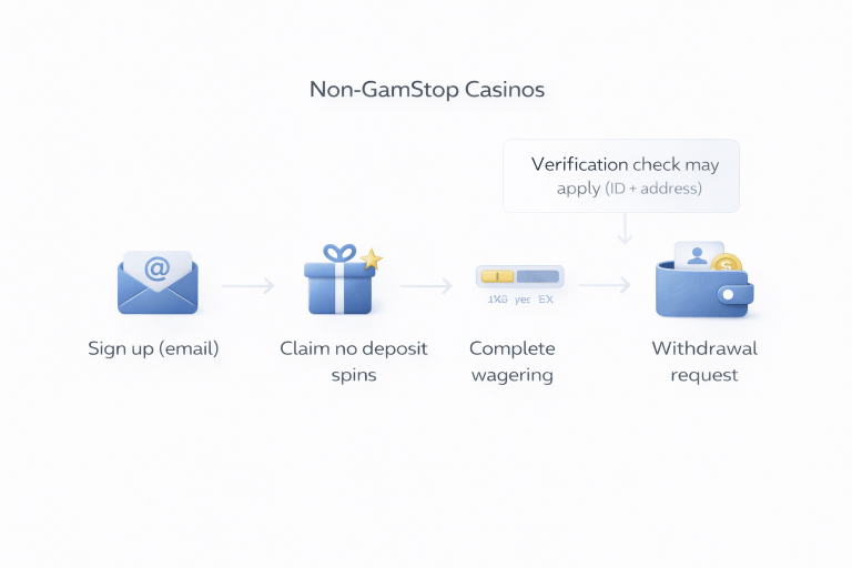 Simple 5-step flow for claiming no deposit bonuses not on GamStop more safely.